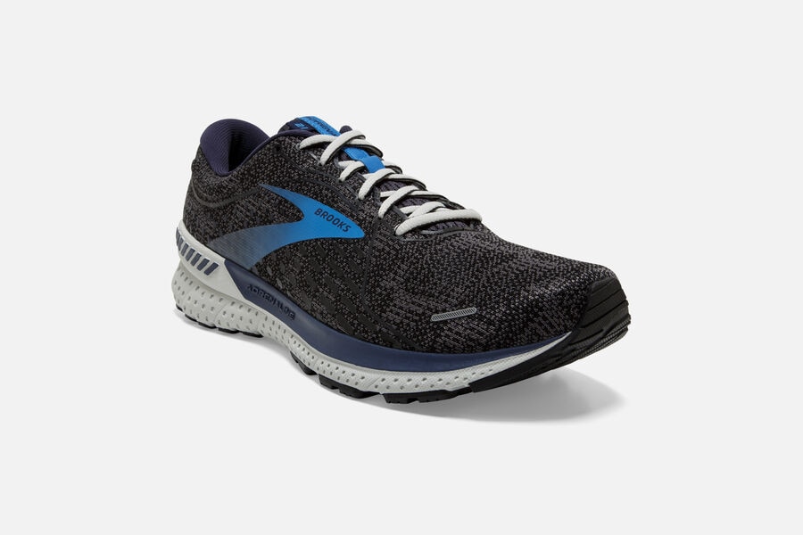 Brooks Adrenaline Gts 21 Road Löparskor Herr - Svarta/Blå - 0671-SEVHN